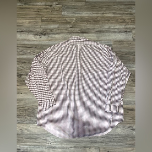 Ralph Lauren Blaire Mens 2XL White Red Blue Gingham Long Sleeve Button Up Shirt - Picture 7 of 7